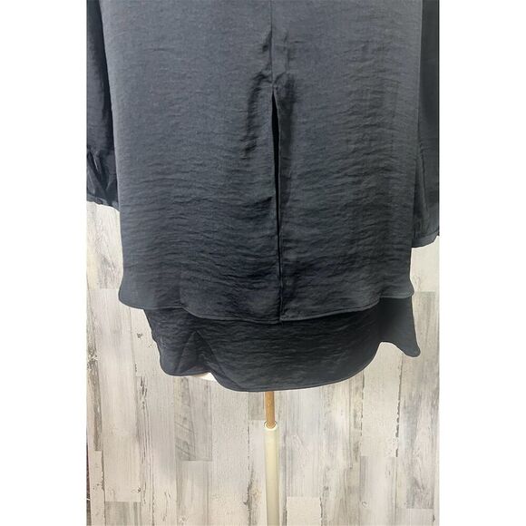 Chico’s Size 1 Black Layered Tunic 3/4 Sleeve New with Tags - Picture 5 of 8